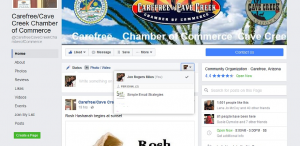 Posting as your business page